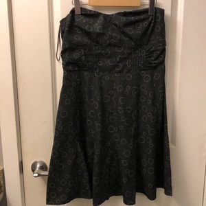 American Eagle strapless dark grey circle dress